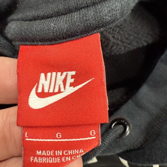 Nike Air Hoodie Mens Large Black Pullover Sweatshirt Swoosh Graphic Gym Workout. - Picture 3 of 10